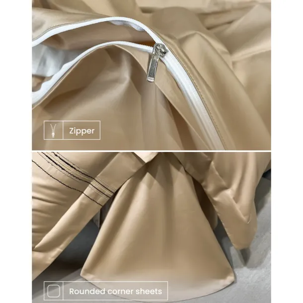 4PCS Duvet Cover Bedding Set 100% Organic Cotton Soft and Breathable Fabric Includes Duvet Cover and Pillowcases for a Comfortable Sleep