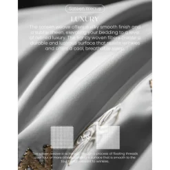 4PCS Duvet Cover Bedding Set 100% Organic Cotton Soft and Breathable Fabric Includes Duvet Cover and Pillowcases for a Comfortable Sleep