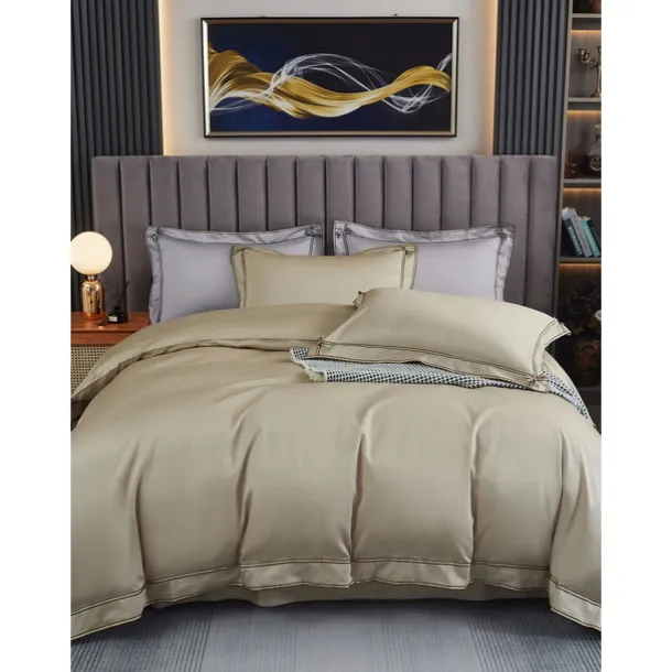 4PCS Duvet Cover Bedding Set 100% Organic Cotton Soft and Breathable Fabric Includes Duvet Cover and Pillowcases for a Comfortable Sleep