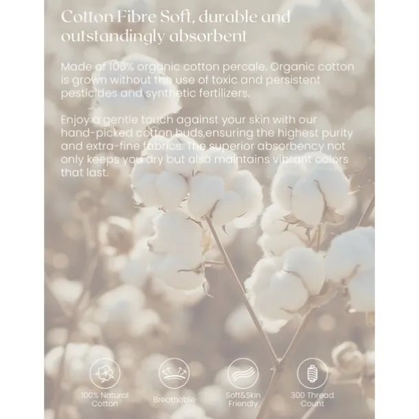 4PCS Duvet Cover Bedding Set 100% Organic Cotton Soft and Breathable Fabric Includes Duvet Cover and Pillowcases for a Comfortable Sleep