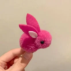 1/3pcs Easter Bunny Hair Clips - Fluffy Plush, Warm 3D Rabbit Design for Women - Perfect for Parties & Casual Wear