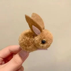 1/3pcs Easter Bunny Hair Clips - Fluffy Plush, Warm 3D Rabbit Design for Women - Perfect for Parties & Casual Wear