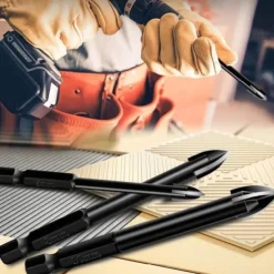 5pcs Efficient Universal Drilling Tools, Multifunctional Triangle Cross Alloy Drill Bit Set, Cemented Carbide Anti-Rust Attachments For Power Tools, Cross Spear Head Drill Bits