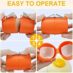 3/6pcs Egg Shell Opener Egg Separator for Raw Eggs,Stainless Steel Egg Cutter Egg Cracker Tool for Raw Eggs,Quickly Cutting Off Cooked Eggs for Home Kitchen Use