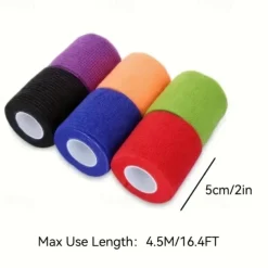 12PCS Elastic Self-Adhesive Bandages - Durable First Aid Wrap for Sports Wrist & Ankle Support - Comfortable Reusable Quick-Apply 12-Color Variety Set