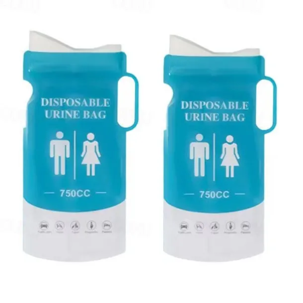 12pcs Emergency Portable Urine Bag, Travel Urinal Bag, Disposable Urine Bag Used for Emergency Situations for Traffic Jams, Vomiting, Camping. Unisex Urinal Bag 750ML