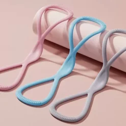 3pcs Figure 8 Exercise Resistance Bands with Handles for Women Men Arms Shoulders Back Legs Keep Shaped, Full Body Fitness Workout Yoga Pulling Rope for Home Gym, 15/25/35 Lbs Elastic Set