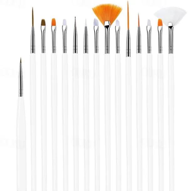 15pcs Fine Detail Paint Brush Set - Miniature Paint Brush For Detailing & Art Painting - Acrylic, Watercolor, Oil,Models, Airplane Kits, Nail Artist Supplies, Gift For Kids