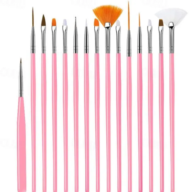 15pcs Fine Detail Paint Brush Set - Miniature Paint Brush For Detailing & Art Painting - Acrylic, Watercolor, Oil,Models, Airplane Kits, Nail Artist Supplies, Gift For Kids
