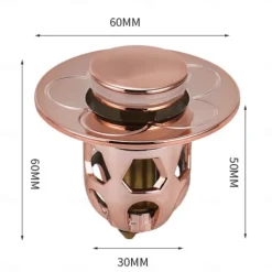 2pcs Flower Hair Cather Shower Drain, Pop-Up Bounce Core Basin Drain Filter, Sink Strainer Bathtub Stopper Bath Plug Bathroom Gadgets