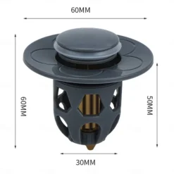 2pcs Flower Hair Cather Shower Drain, Pop-Up Bounce Core Basin Drain Filter, Sink Strainer Bathtub Stopper Bath Plug Bathroom Gadgets