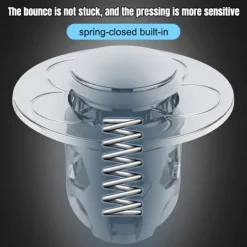 2pcs Flower Hair Cather Shower Drain, Pop-Up Bounce Core Basin Drain Filter, Sink Strainer Bathtub Stopper Bath Plug Bathroom Gadgets