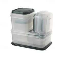 17PCS Food Container Fridge Bins, Leakproof Food Grade Plastic Various Sizes with Lid for Leftover Meals