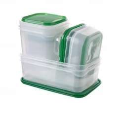 17PCS Food Container Fridge Bins, Leakproof Food Grade Plastic Various Sizes with Lid for Leftover Meals