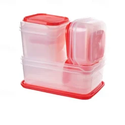 17PCS Food Container Fridge Bins, Leakproof Food Grade Plastic Various Sizes with Lid for Leftover Meals