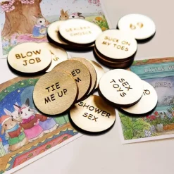 20pcs Funny Tokens Sex Date Night Activity Tokens Funny Wooden Couple Date Night Activity Tokens Romantic Funny Sex Tokens Gift Valentines Ideas Gifts for Couples