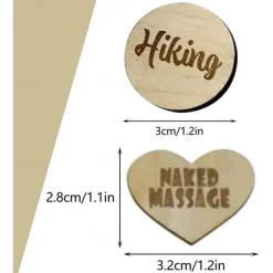 20pcs Funny Tokens Sex Date Night Activity Tokens Funny Wooden Couple Date Night Activity Tokens Romantic Funny Sex Tokens Gift Valentines Ideas Gifts for Couples