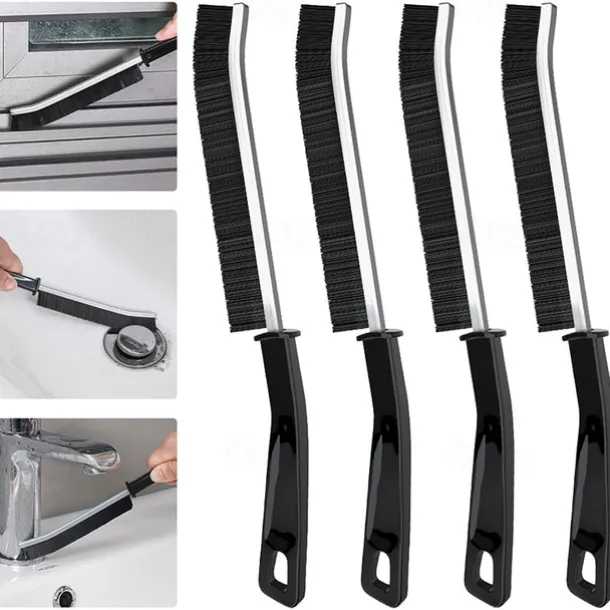 4Pcs Gap Cleaning Brush Ginsco Hard Bristle Brush for Cleaning Crevice Cleaning Tool Multifunctional Brushes for Household Use Small Cleaning Brush for Shutter Door Window Track Kitchen