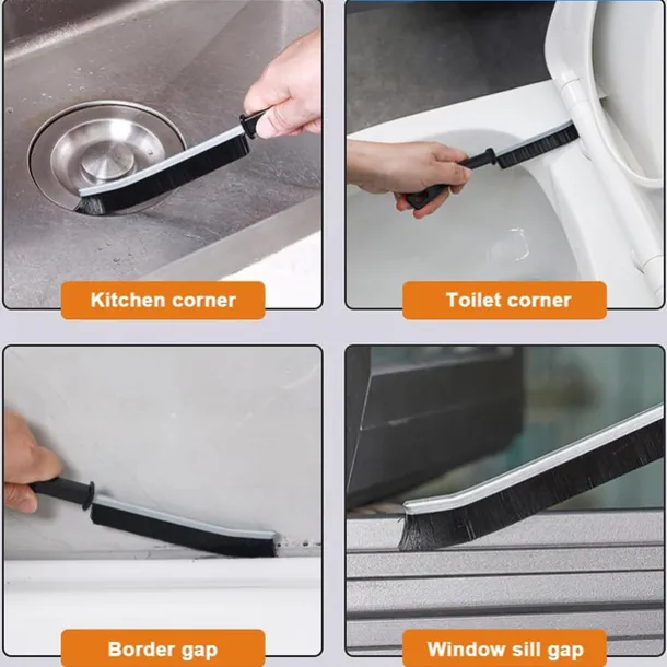 4Pcs Gap Cleaning Brush Ginsco Hard Bristle Brush for Cleaning Crevice Cleaning Tool Multifunctional Brushes for Household Use Small Cleaning Brush for Shutter Door Window Track Kitchen