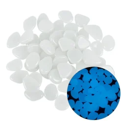 100Pcs Garden Decor Luminous Stones Glow In Dark Decorative Pebbles Pebble Rocks Outdoor Fish Tank Aquarium Decorations
