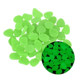 100Pcs Garden Decor Luminous Stones Glow In Dark Decorative Pebbles Pebble Rocks Outdoor Fish Tank Aquarium Decorations