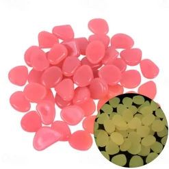 100Pcs Garden Decor Luminous Stones Glow In Dark Decorative Pebbles Pebble Rocks Outdoor Fish Tank Aquarium Decorations