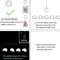 100Pcs Garden Decor Luminous Stones Glow In Dark Decorative Pebbles Pebble Rocks Outdoor Fish Tank Aquarium Decorations