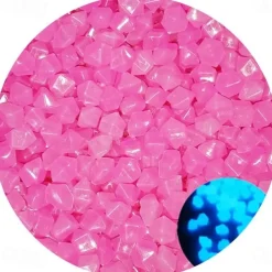 500PCS Garden Decoration Pebbles, Glow in The Dark Luminous Stones, Decorative Pebbles for Outdoor, Fish Tank, and Aquarium Decor