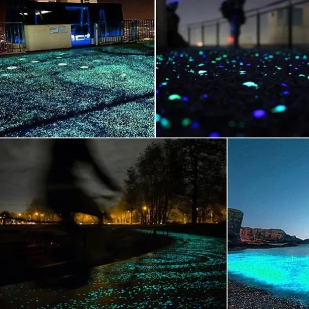 500PCS Garden Decoration Pebbles, Glow in The Dark Luminous Stones, Decorative Pebbles for Outdoor, Fish Tank, and Aquarium Decor