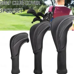 3pcs Golf Club Cover Golf Fan Product Golf Club Cover Driver For Protection Cover Long Neck Anti-friction Club For Head Golf Club Headcover Driver Wood Set Golf Club Covers For Woods And Hybrids Golf