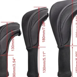 3pcs Golf Club Cover Golf Fan Product Golf Club Cover Driver For Protection Cover Long Neck Anti-friction Club For Head Golf Club Headcover Driver Wood Set Golf Club Covers For Woods And Hybrids Golf