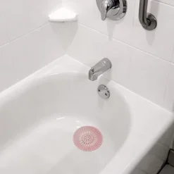 5pcs Hair Catcher, Durable Silicone Hair Stopper, Shower Drain Covers, Easy To Install And Clean, Suit For Bathroom Bathtub And Kitchen