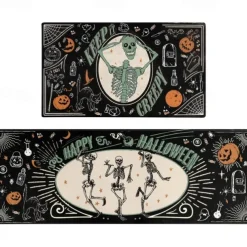 2pcs Halloween Kitchen Rugs and Mats Non-Slip Anti-Fatigue Kitchen Rug Set for Entryway ,Kitchen and Laundry