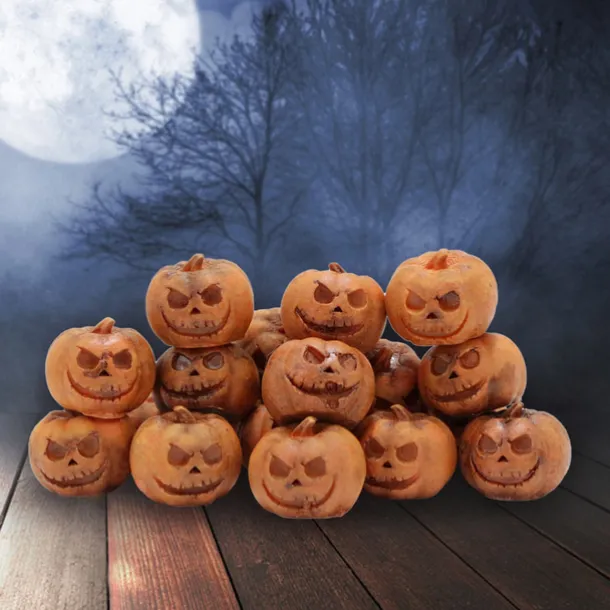 20pcs Halloween Mini Pumpkin Skull Set - Resin Party and Garden Decorations - Micro Landscape Accessories