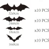 60PCS Halloween Party Supplies PVC 3D Decoration Realistic Horror Bat Spider Wall Accent, DIY Halloween Decoration Home Interior Window Decoration Set (Balck)