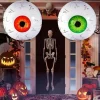 2pcs Halloween Red Balloon Set - Jumbo Aluminum Film Balloons, Inflatable Eyeball Decorations for Haunted House and Halloween Parties
