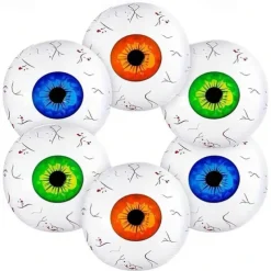2pcs Halloween Red Balloon Set - Jumbo Aluminum Film Balloons, Inflatable Eyeball Decorations for Haunted House and Halloween Parties