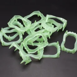 5Pcs Halloween Vampire Denture Luminous Dress Up Props Horror Zombie Teeth Fake Tiger Teeth Grim Reaper Braces Luminous Dentures