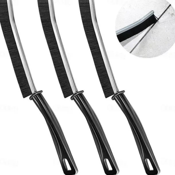 3pcs Hard-Bristled Crevice Cleaning Brush, Gap Cleaning Brush, Multifunctional Joint Cleaning Brush, Window Groove Cleaning Brush, Detailing Brush for Tile Floors, Kitchen, Bathroom