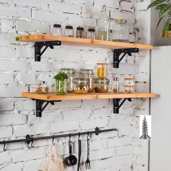 2pcs Heavy Duty Folding Shelf Brackets - 8