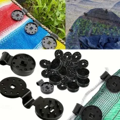 50pcs Heavy Duty Lock Handle Plastic Clips for Sunshade Cloth, Greenhouse Shade, Windproof Tent, Fence & Insect Proof Net - Camping Accessories