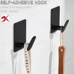 2pcs Heavy Duty Wall Hooks Waterproof Stainless Steel Hooks for Hat Towel Robe Hooks Rack Wall Mount - Bathroom Kitchen Home Hotel Office Cabinet and Bedroom