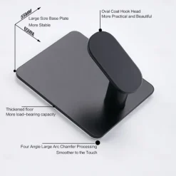 2pcs Heavy Duty Wall Hooks Waterproof Stainless Steel Hooks for Hat Towel Robe Hooks Rack Wall Mount - Bathroom Kitchen Home Hotel Office Cabinet and Bedroom