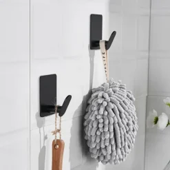 2pcs Heavy Duty Wall Hooks Waterproof Stainless Steel Hooks for Hat Towel Robe Hooks Rack Wall Mount - Bathroom Kitchen Home Hotel Office Cabinet and Bedroom