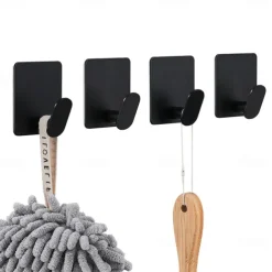 2pcs Heavy Duty Wall Hooks Waterproof Stainless Steel Hooks for Hat Towel Robe Hooks Rack Wall Mount - Bathroom Kitchen Home Hotel Office Cabinet and Bedroom