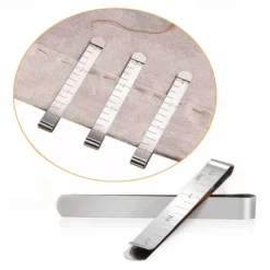 20pcs Hemming Clips Stainless Steel Sewing Clips Measurement Ruler Marking Sewing Project Quilting Supplies (3 Inches)