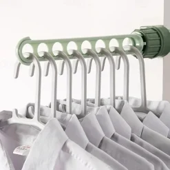 1PCS 8-Hole Clothes Drying Rack, Portable Indoor Outdoor Hanging Balcony Window Closet Drying Rack
