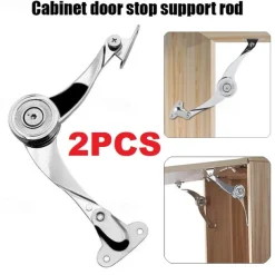 2Pcs Hydraulic Randomly Stop Hinges Kitchen Cabinet Door Adjustable Polish Hinge Furniture Lift Up Flap Stay Support Hardware