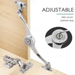 2Pcs Hydraulic Randomly Stop Hinges Kitchen Cabinet Door Adjustable Polish Hinge Furniture Lift Up Flap Stay Support Hardware