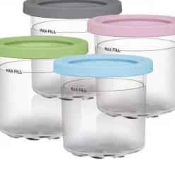 4pcs Ice Cream Pints Cup Containers With Lids Replacements For Ninja Creami Pints